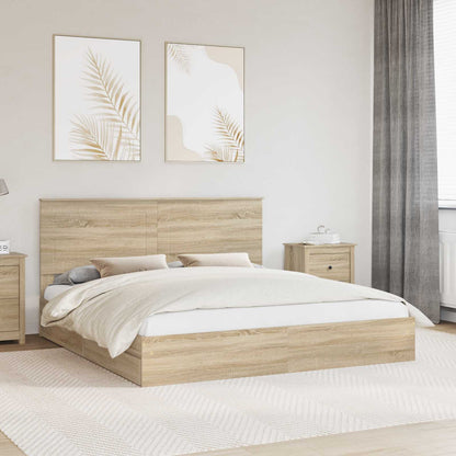 vidaXL Aufbewahrungsbett Sonoma-Eiche 180 x 200 cm Holzwerkstoff