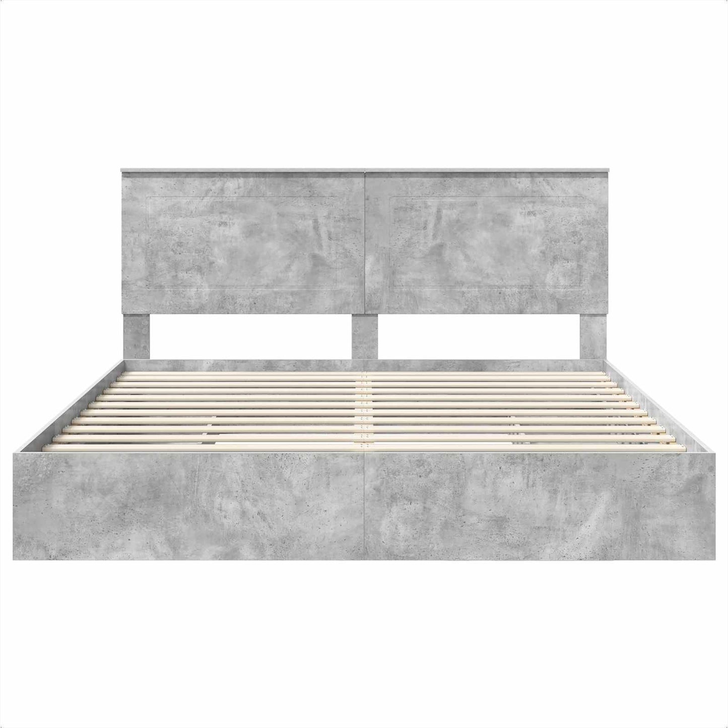 vidaXL Aufbewahrungsbett Beton Grau 180 x 200 cm Holzwerkstoff