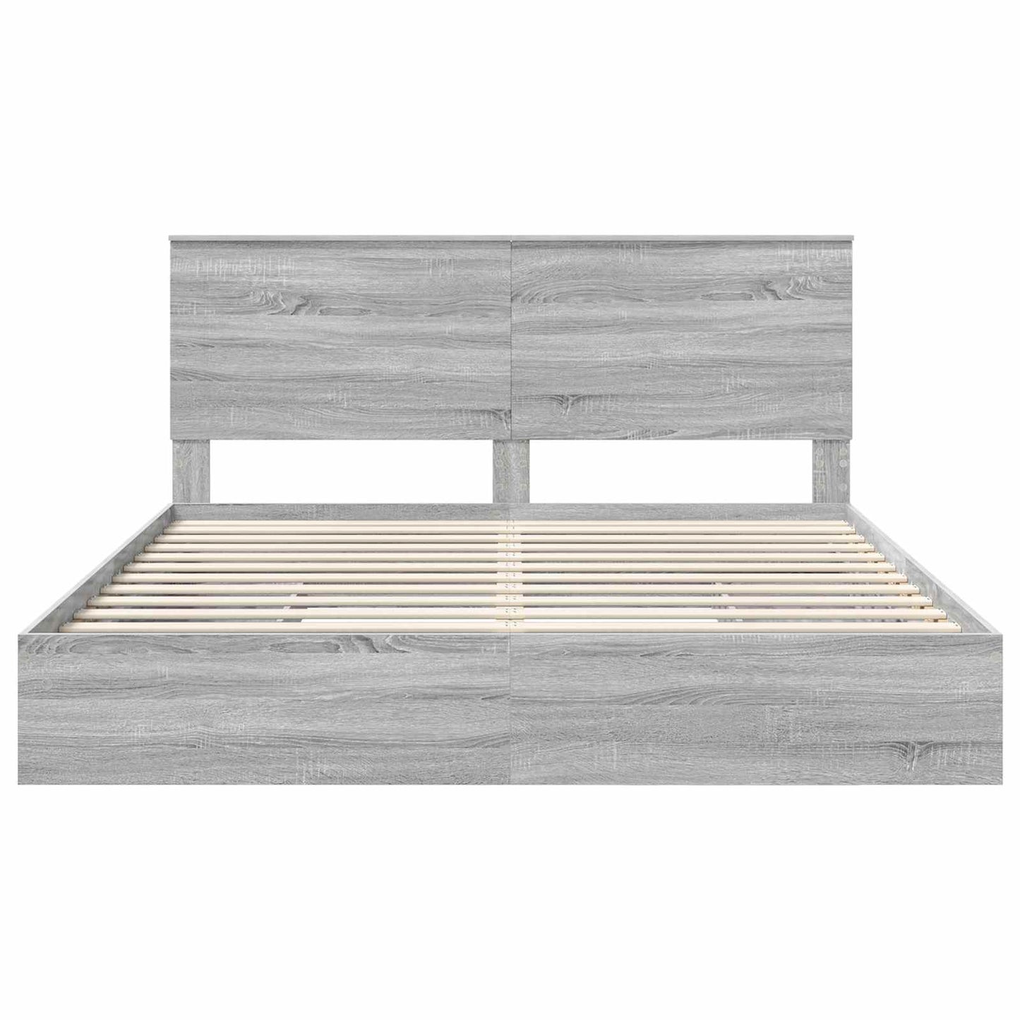 vidaXL Aufbewahrungsbett Graues Sonoma 180 x 200 cm Holzwerkstoff