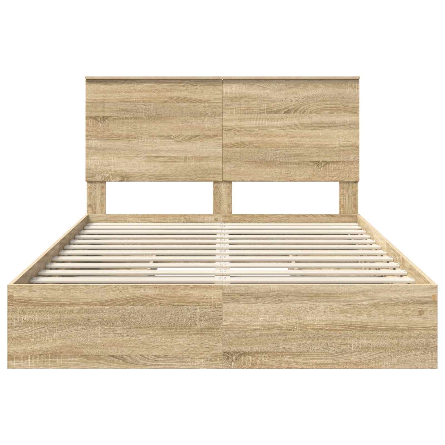 vidaXL Aufbewahrungsbett Sonoma-Eiche 150 x 200 cm Holzwerkstoff