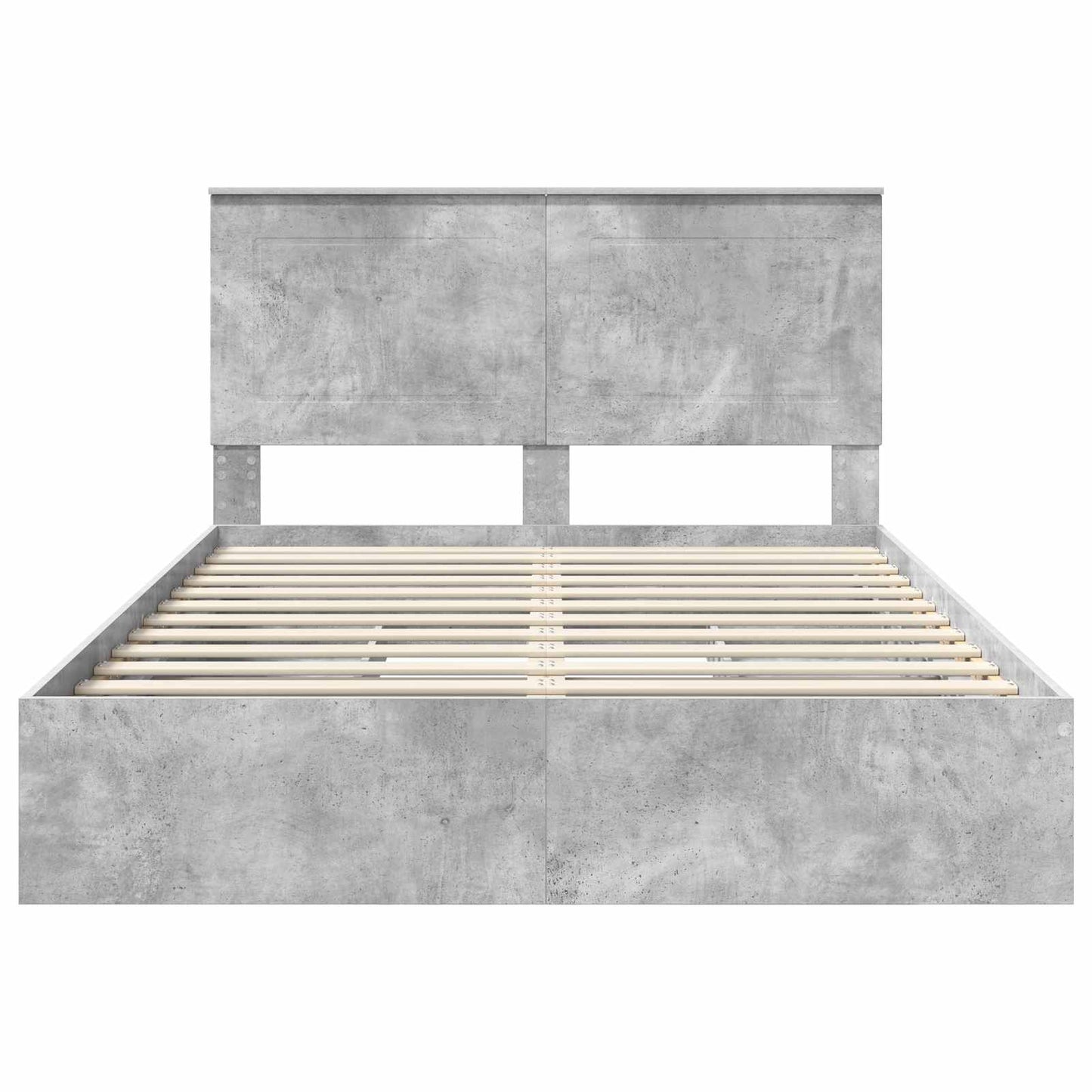 vidaXL Aufbewahrungsbett Beton Grau 150 x 200 cm Holzwerkstoff