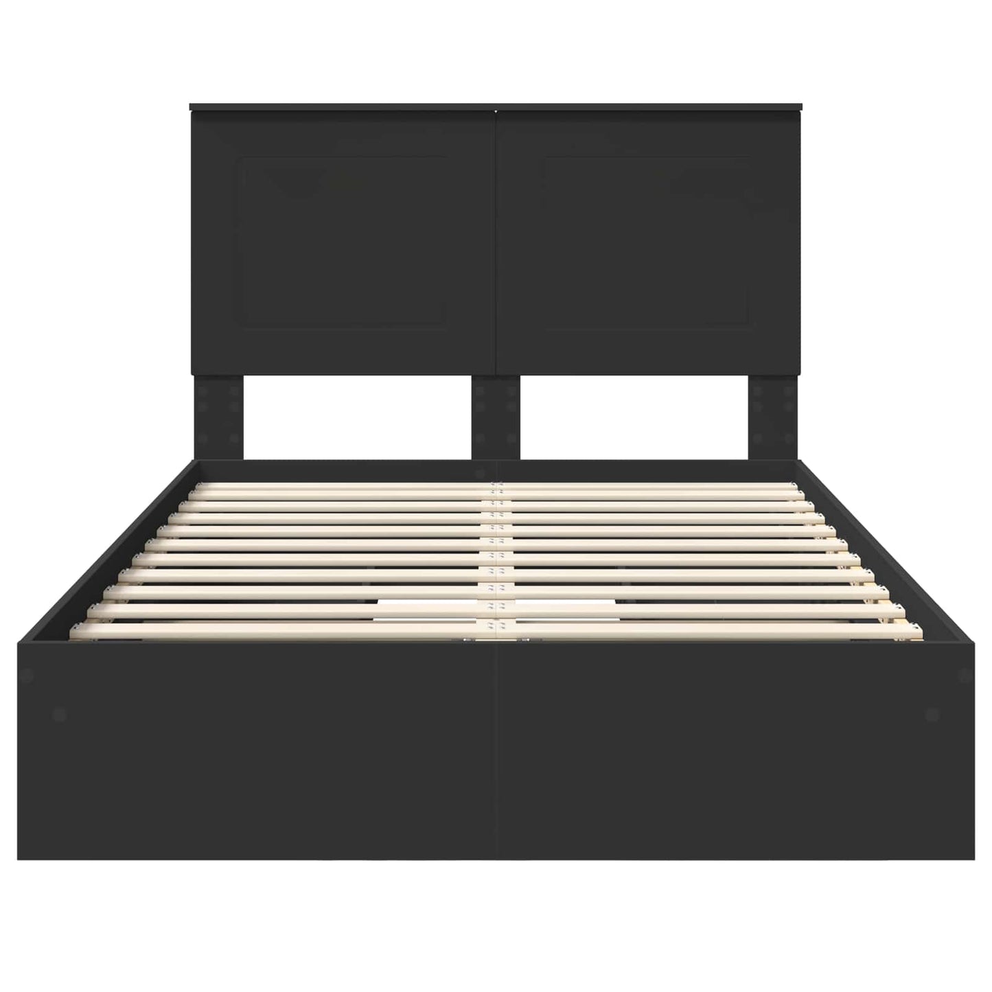 vidaXL Aufbewahrungsbett Schwarz 135 x 190 cm Holzwerkstoff