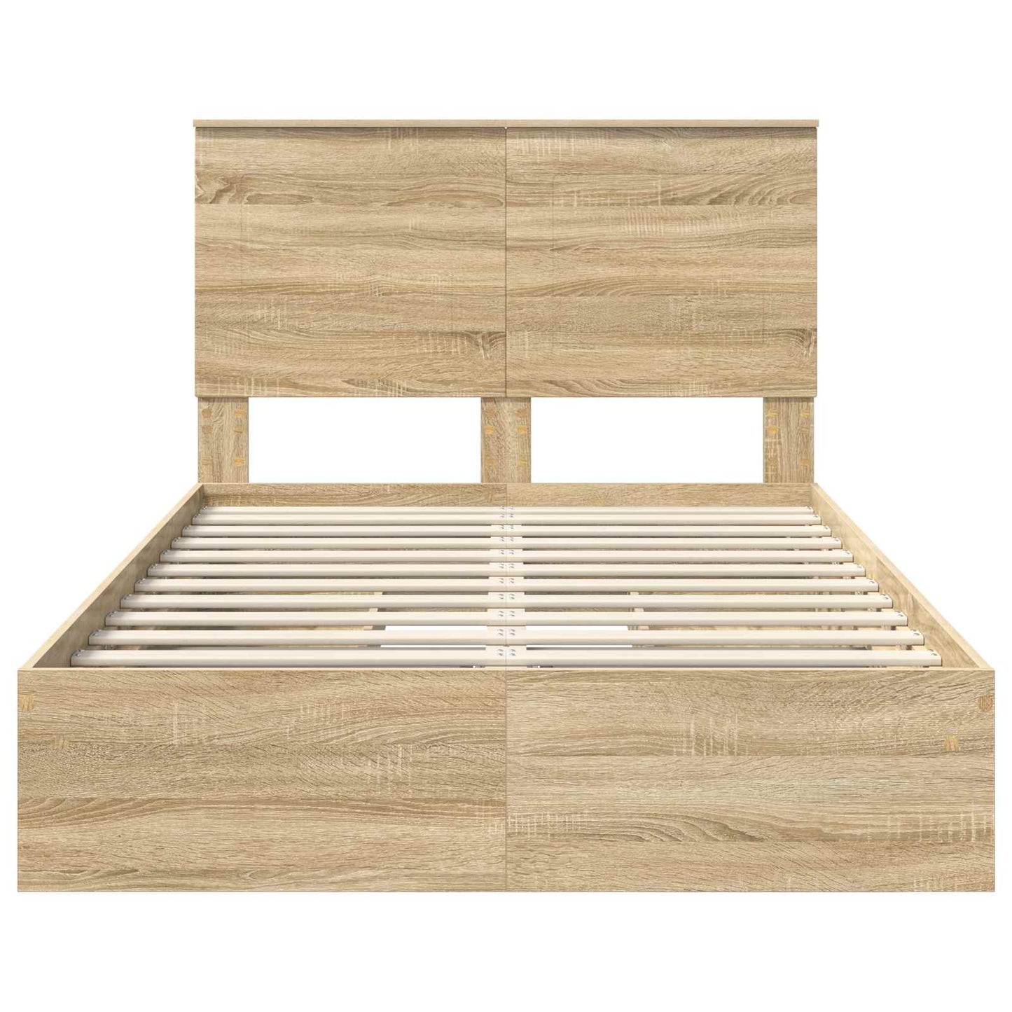 vidaXL Aufbewahrungsbett Sonoma-Eiche 120 x 190 cm Holzwerkstoff