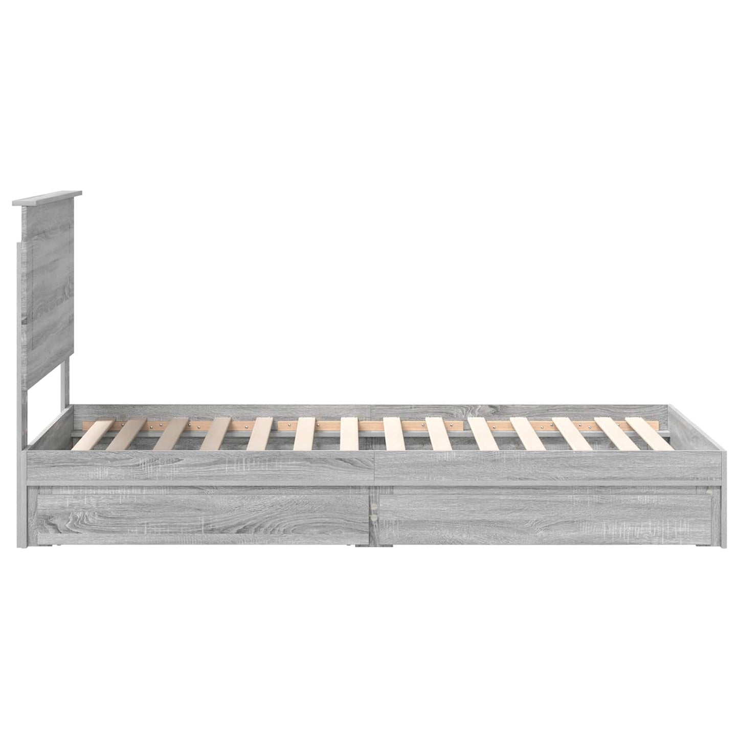 vidaXL Aufbewahrungsbett Graues Sonoma 100 x 200 cm Holzwerkstoff