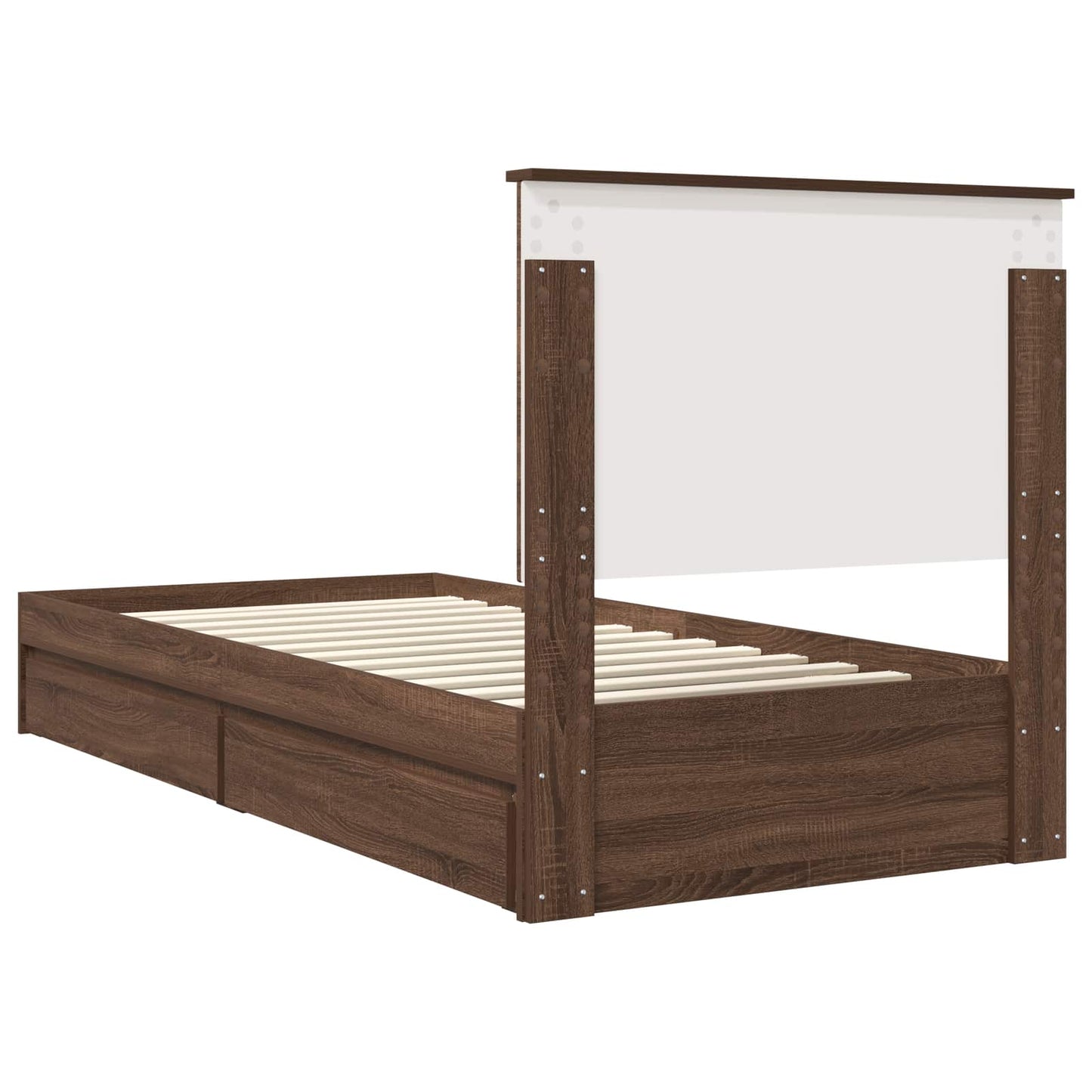 vidaXL Aufbewahrungsbett Braun Eichen-Optik 100 x 200 cm Holzwerkstoff