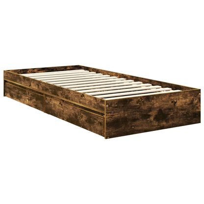 vidaXL Aufbewahrungsbett Geräucherte Eiche 90 x 200 cm Holzwerkstoff