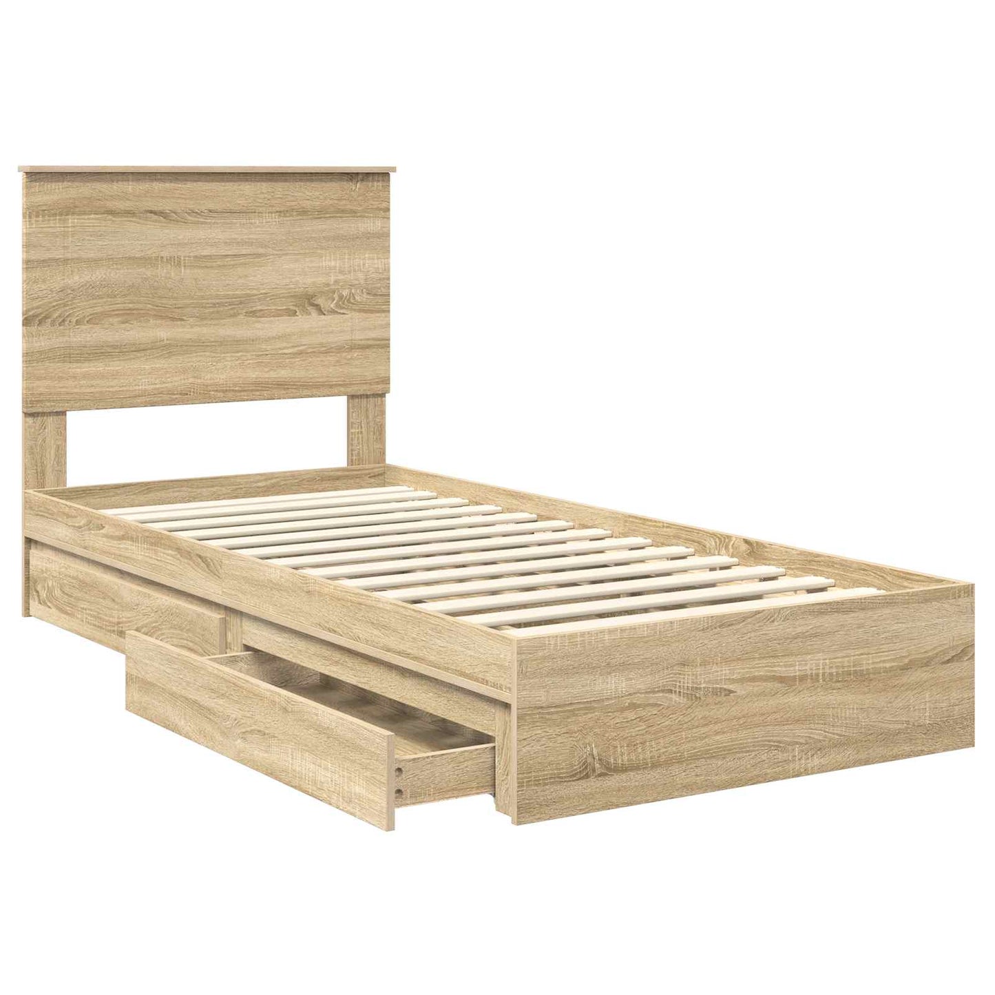 vidaXL Aufbewahrungsbett Sonoma-Eiche 75 x 190 cm Holzwerkstoff