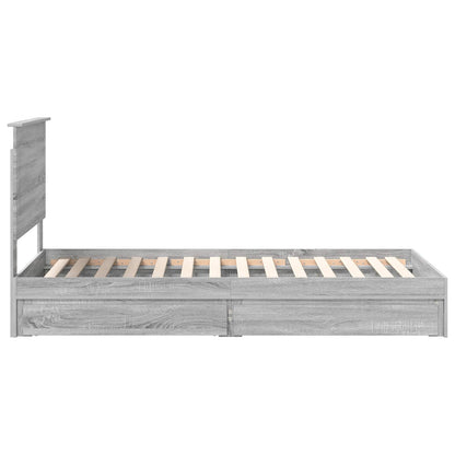 vidaXL Aufbewahrungsbett Graues Sonoma 75 x 190 cm Holzwerkstoff