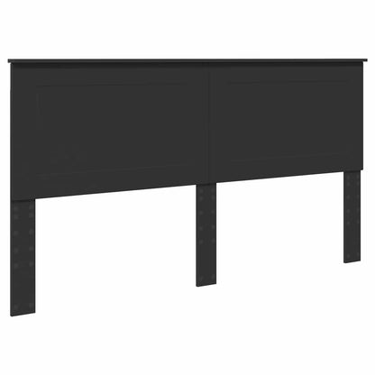 vidaXL Bettrahmen Schwarz und Silber 200 x 200 cm Holzwerkstoff