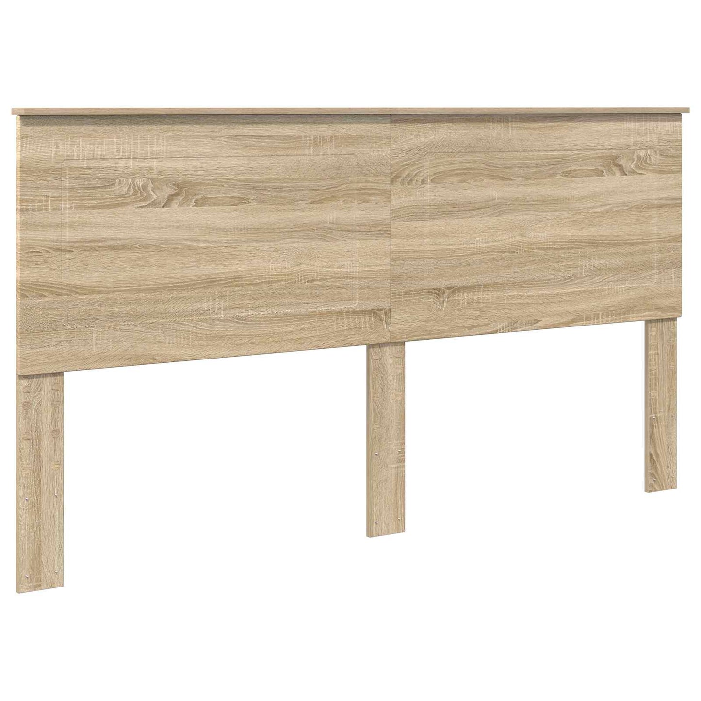 vidaXL Bettrahmen mit Kopfteil Sonoma-Eiche 200 x 200 cm Holzwerkstoff