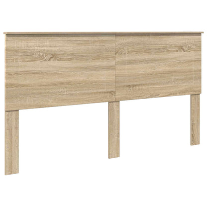 vidaXL Bettrahmen mit Kopfteil Sonoma-Eiche 200 x 200 cm Holzwerkstoff