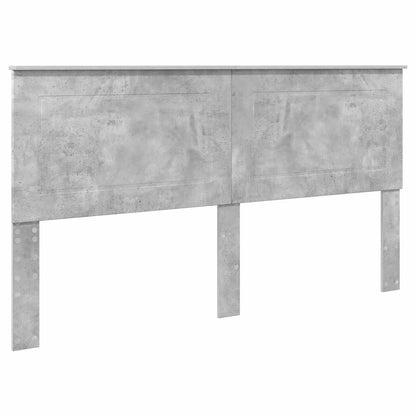 vidaXL Bettrahmen mit Kopfteil Beton Grau 200 x 200 cm Holzwerkstoff