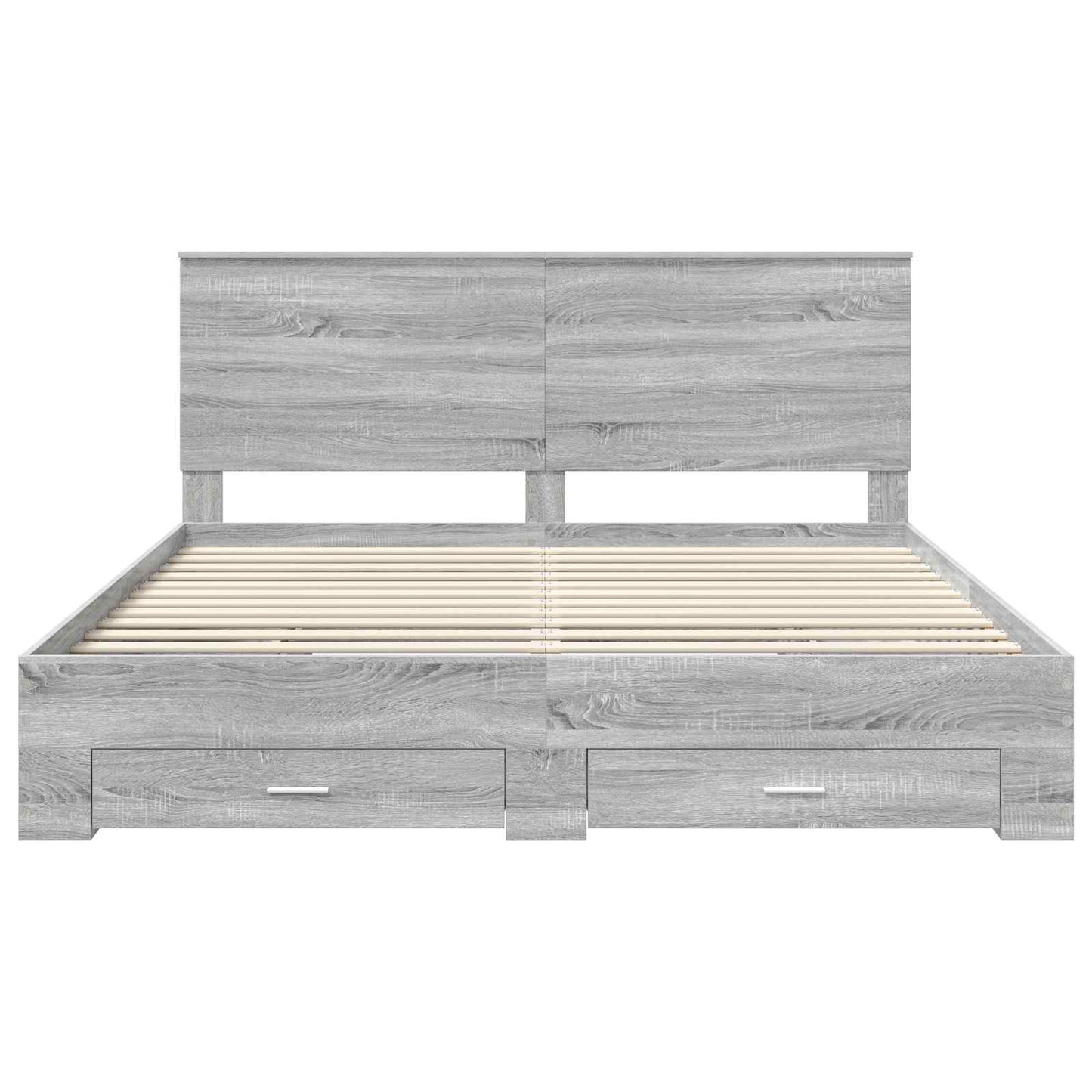 vidaXL Bettrahmen Graues Sonoma 200 x 200 cm Holzwerkstoff