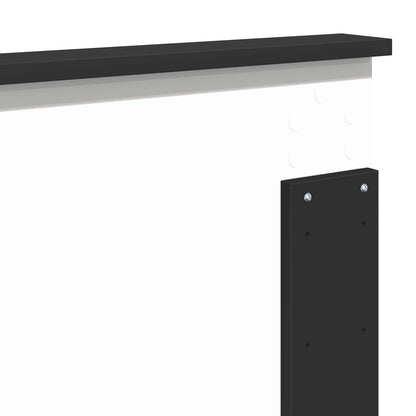 vidaXL Bettrahmen mit Kopfteil Schwarz 160 x 200 cm Holzwerkstoff