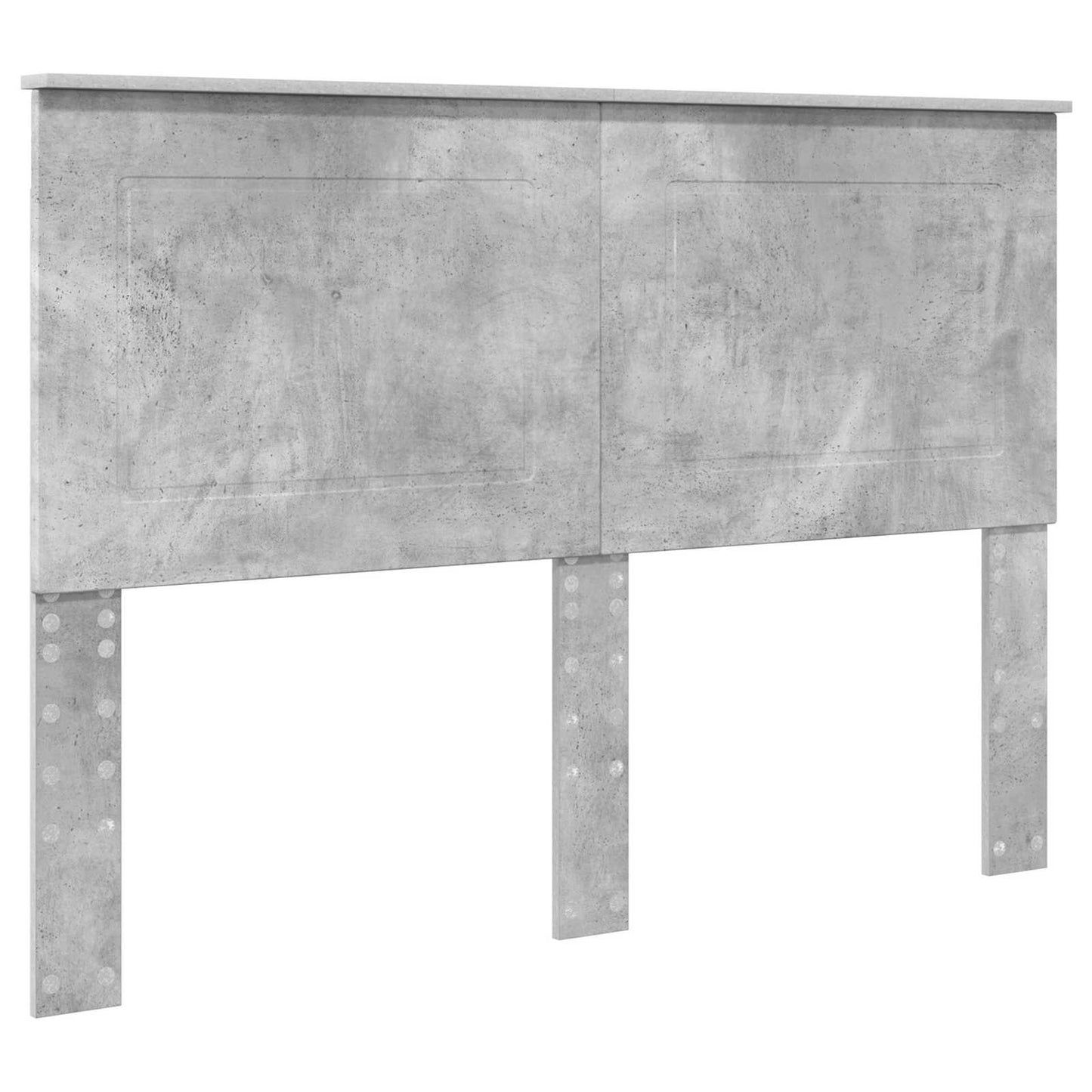 vidaXL Cadre de lit avec tête de lit gris béton 150 x 200 cm bois d'ingénierie
