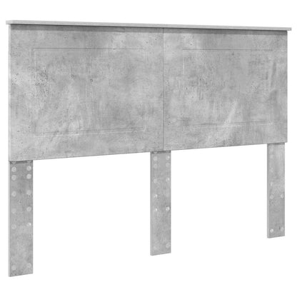 vidaXL Cadre de lit avec tête de lit gris béton 150 x 200 cm bois d'ingénierie