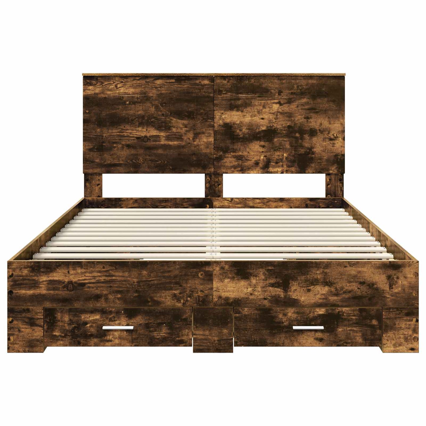 vidaXL Bettrahmen Geräucherte Eiche 140 x 200 cm Holzwerkstoff