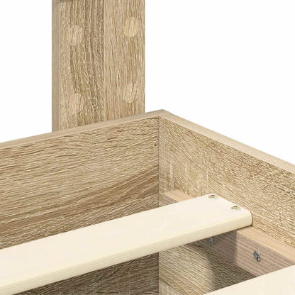 Bettrahmen mit Kopfteil Sonoma-Eiche 135 x 190 cm Holzwerkstoff