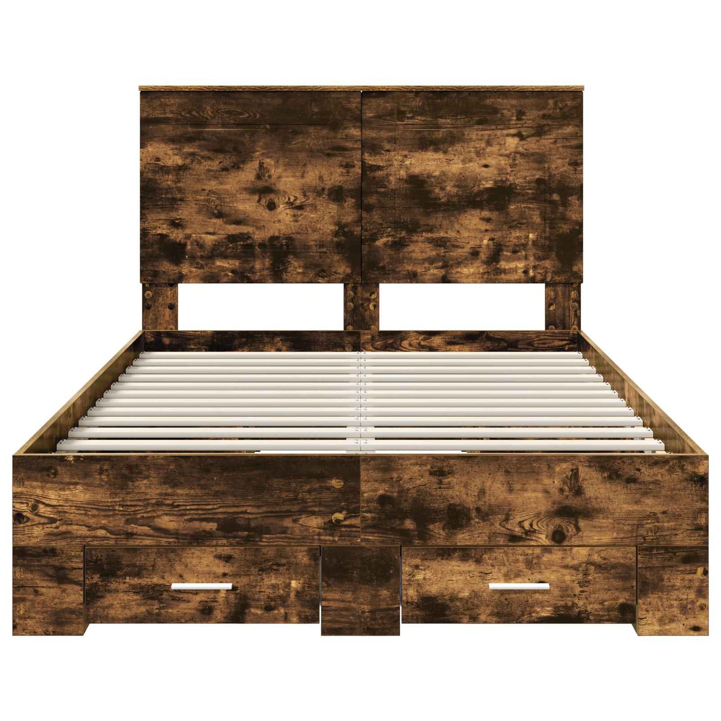 vidaXL Cadre de lit Chêne fumé 120 x 190 cm Bois d'ingénierie