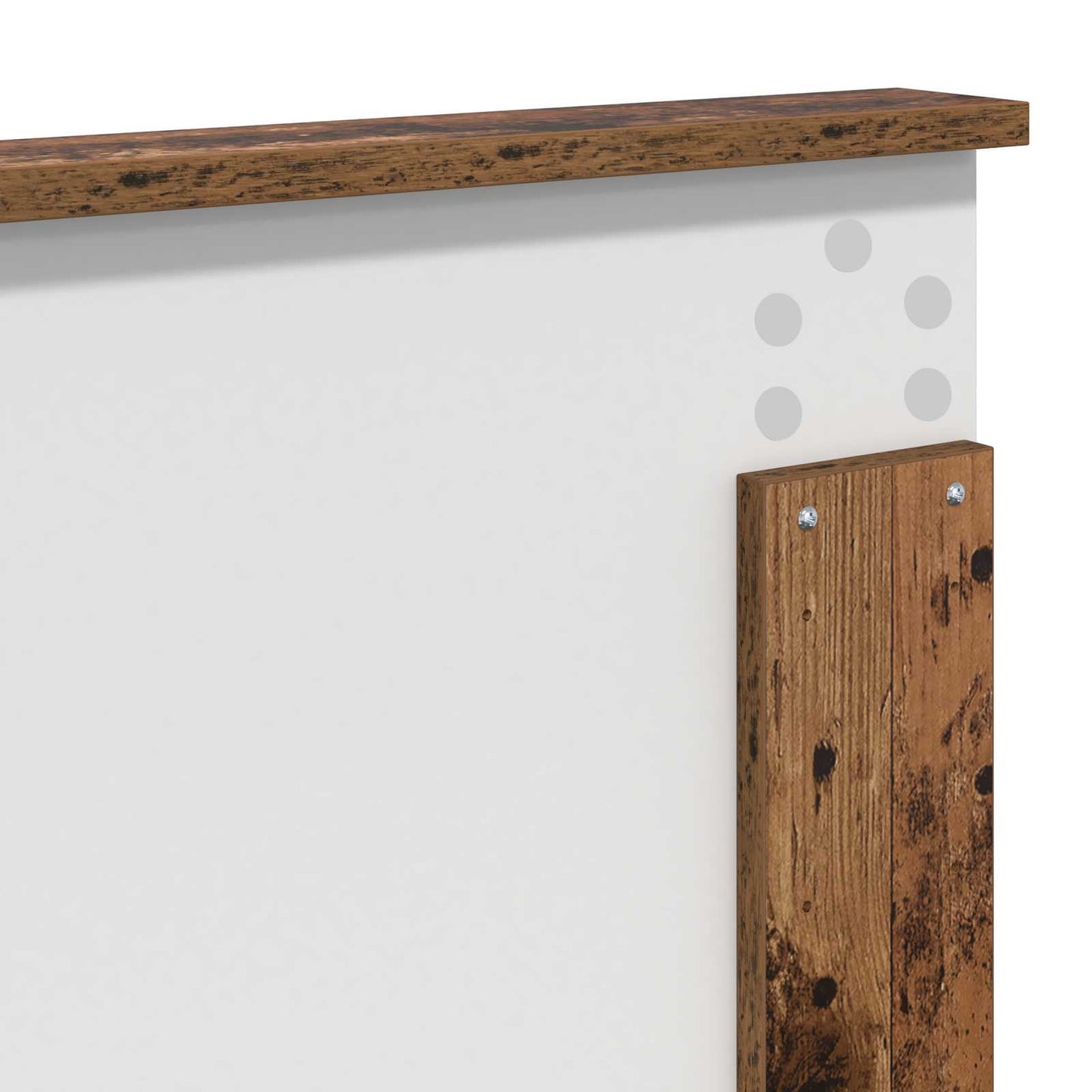 vidaXL Bettrahmen mit Kopfteil Altholz 120 x 190 cm Holzwerkstoff