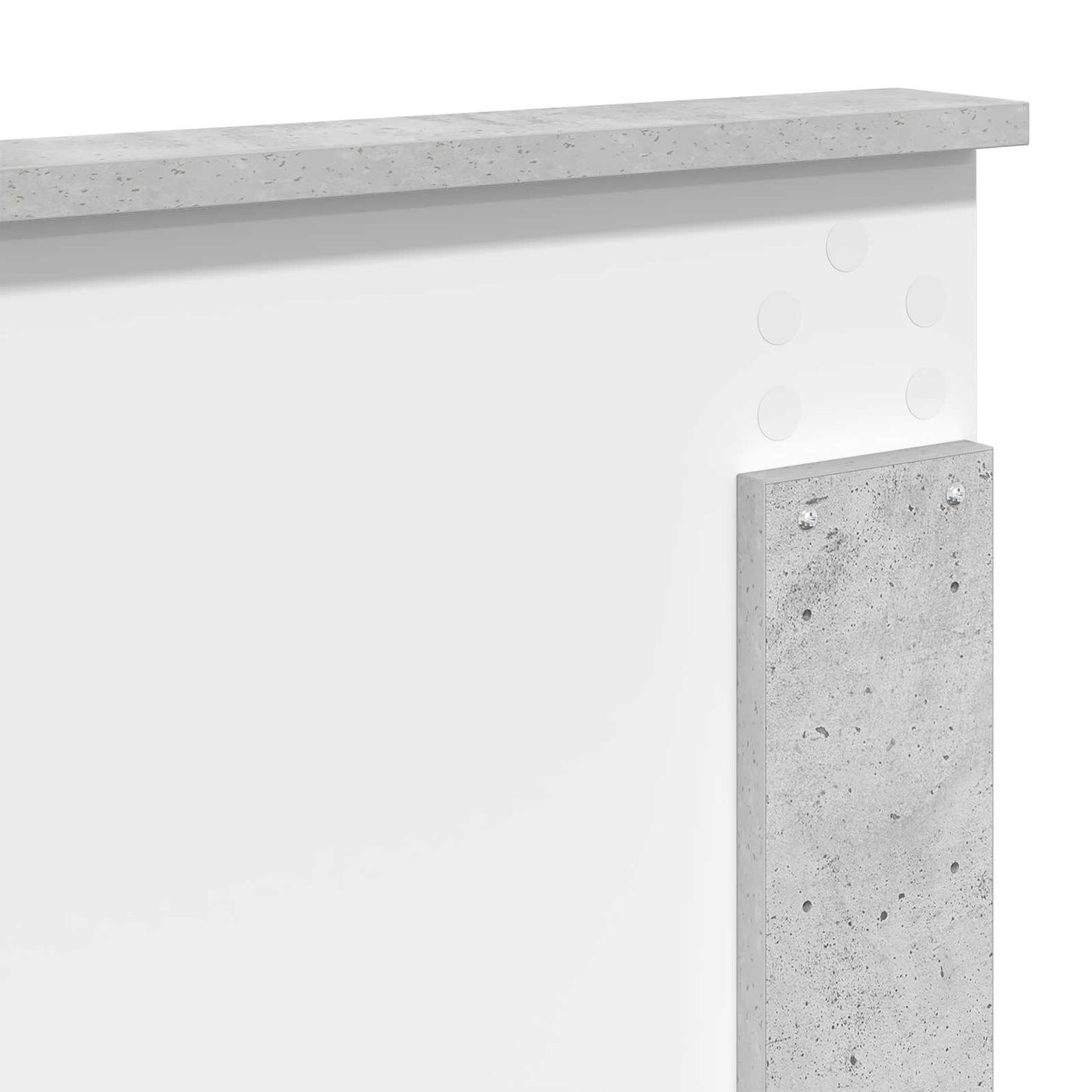 vidaXL Bettrahmen mit Kopfteil Beton Grau 120 x 200 cm Holzwerkstoff