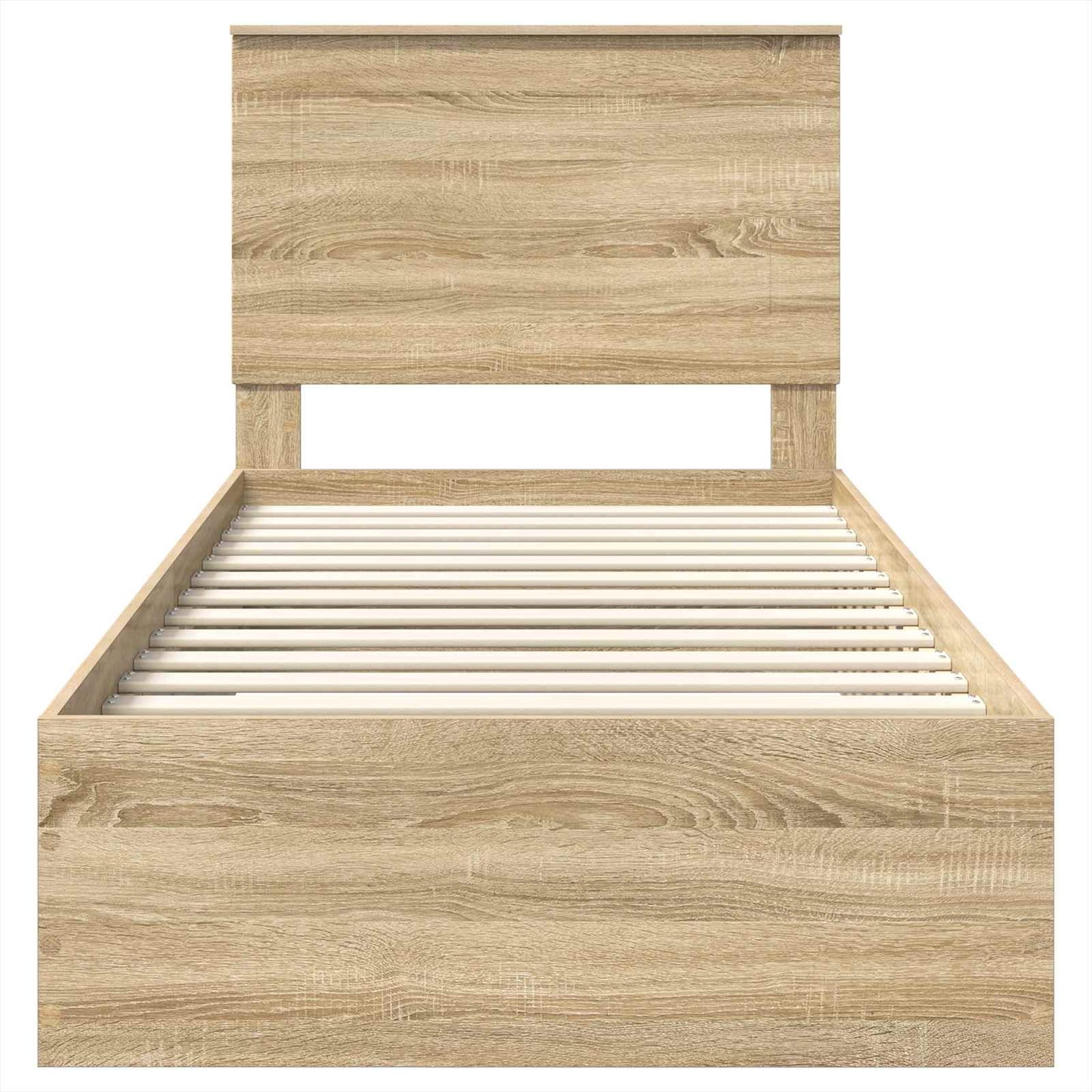 vidaXL Cadre de lit avec tête de lit chêne Sonoma 100 x 200 cm Bois d'ingénierie