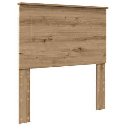 vidaXL Bettrahmen mit Kopfteil Artisan-Eiche 90 x 190 cm Holzwerkstoff