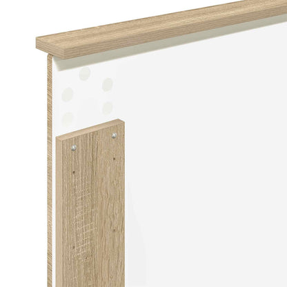 vidaXL Bettrahmen Sonoma Eiche und Silber 75 x 190 cm Holzwerkstoff