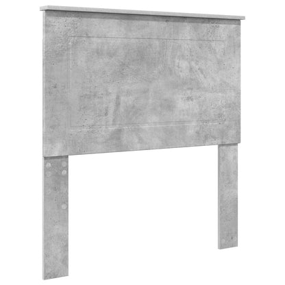Bettrahmen Beton Grau und Silber 75 x 190 cm Holzwerkstoff