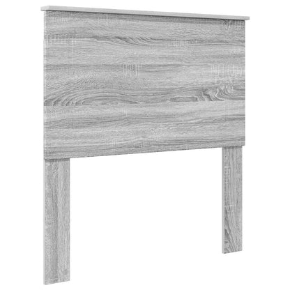 vidaXL Bettrahmen Graue Sonoma und Silber 75 x 190 cm Holzwerkstoff