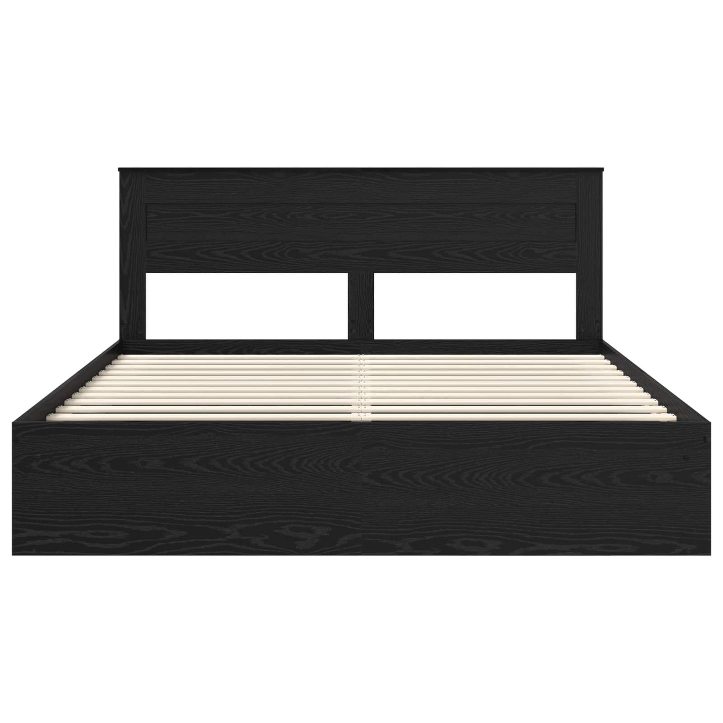 vidaXL Bettrahmen Schwarz 200 x 200 cm Massives Kiefernholz