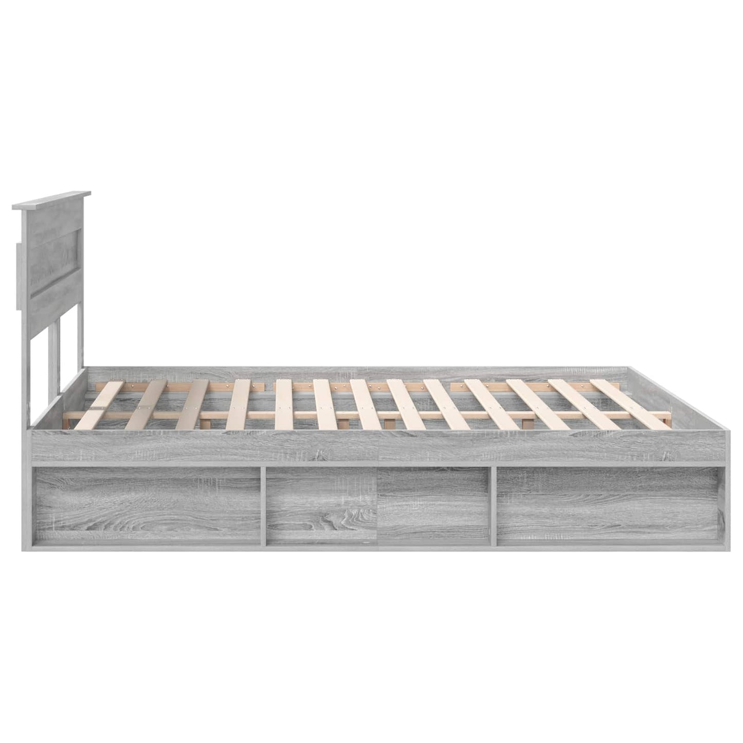 vidaXL Cadre de lit Gris Sonoma 200 x 200 cm Pin massif