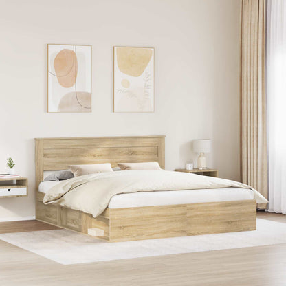 vidaXL Bettrahmen Sonoma 180 x 200 cm Massives Kiefernholz