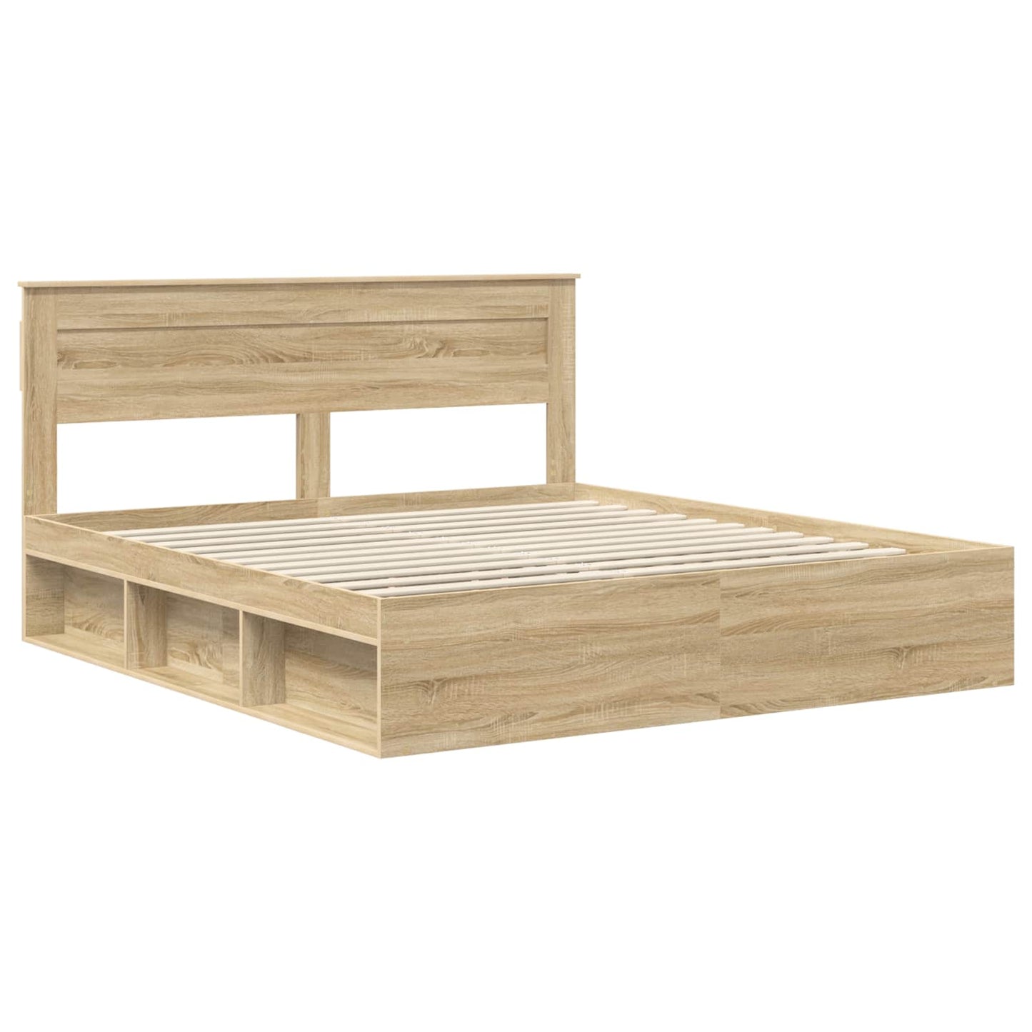 vidaXL Bettrahmen Sonoma 180 x 200 cm Massives Kiefernholz