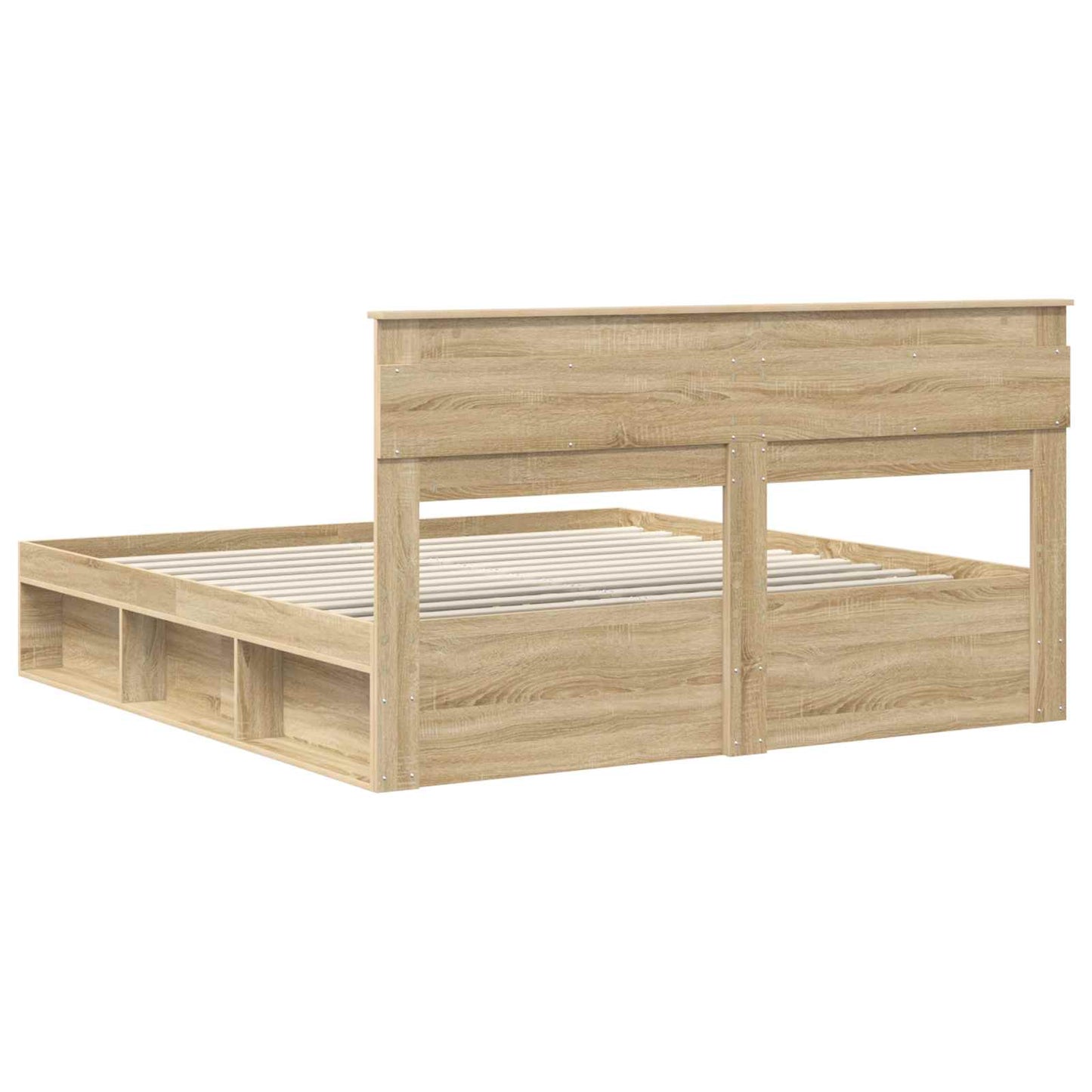 vidaXL Bettrahmen Sonoma 180 x 200 cm Massives Kiefernholz
