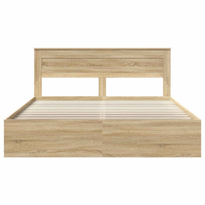 vidaXL Bettrahmen Sonoma 180 x 200 cm Massives Kiefernholz