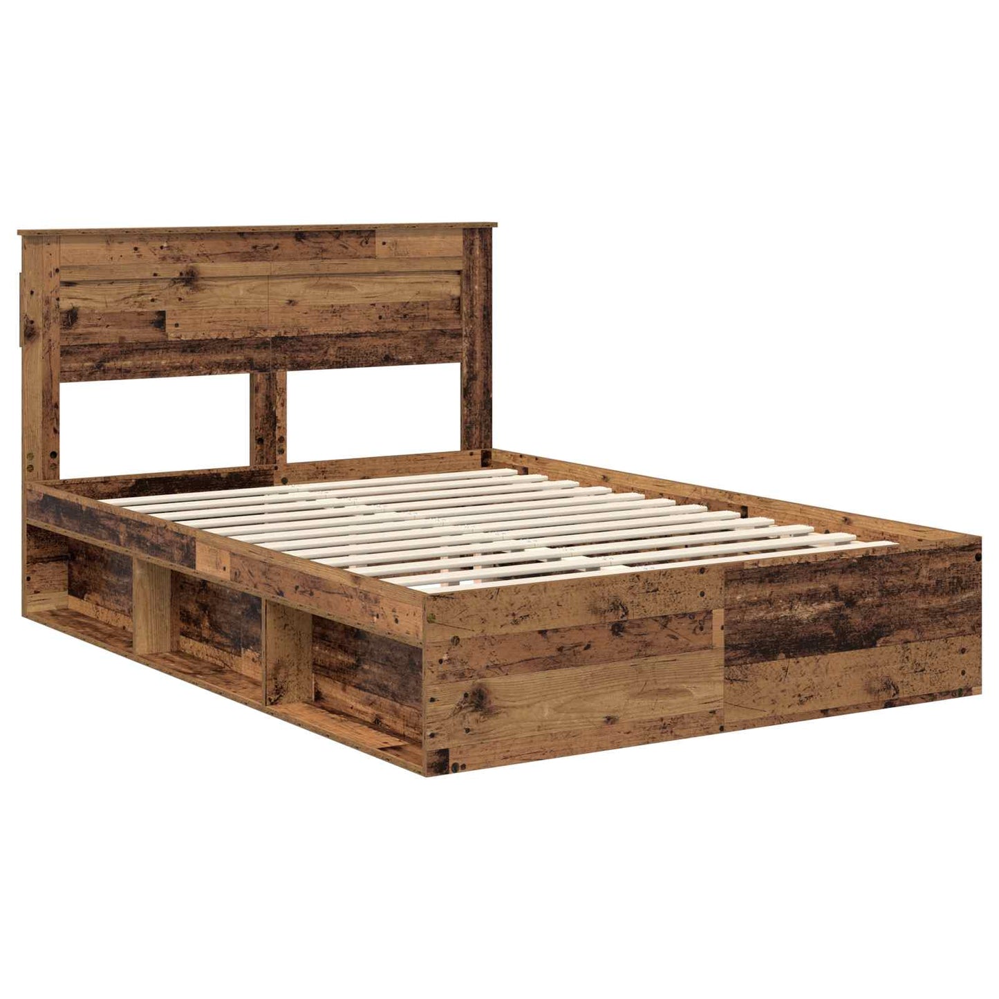 vidaXL Bettrahmen Altholz 160 x 200 cm Massives Kiefernholz