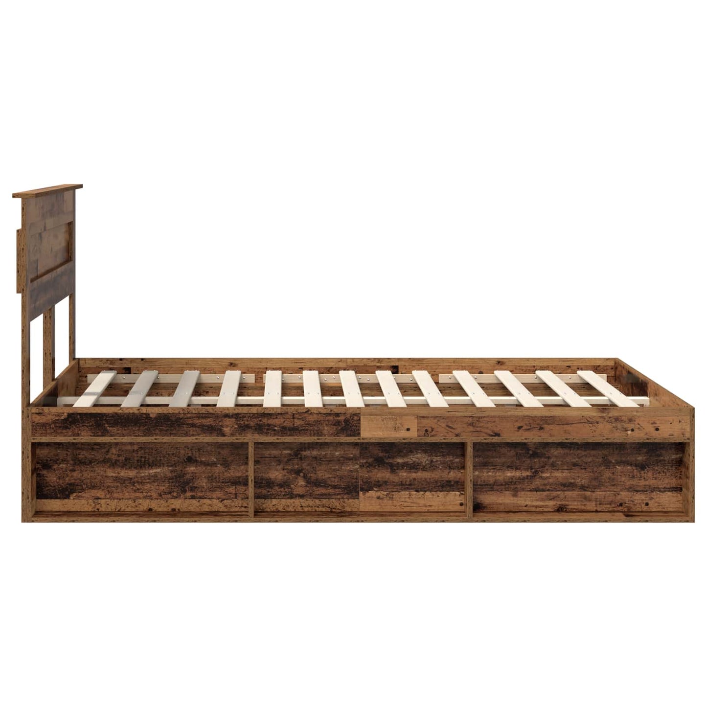vidaXL Bettrahmen Altholz 160 x 200 cm Massives Kiefernholz