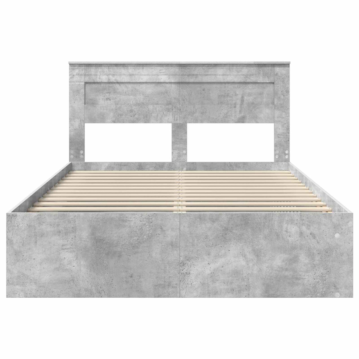 vidaXL Cadre de lit Gris béton 150 x 200 cm Bois de pin massif