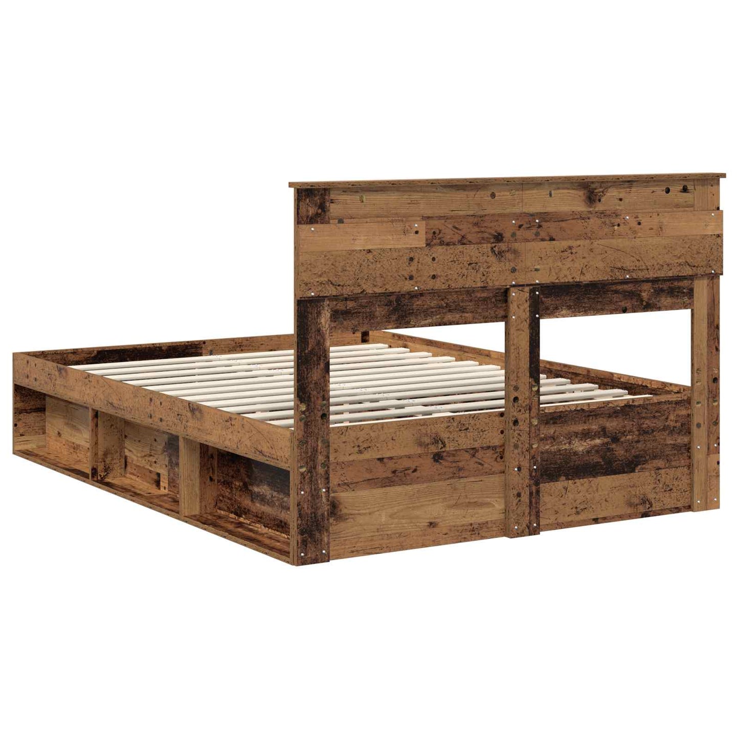 vidaXL Cadre de lit en bois de récupération 140 x 190 cm Pin massif