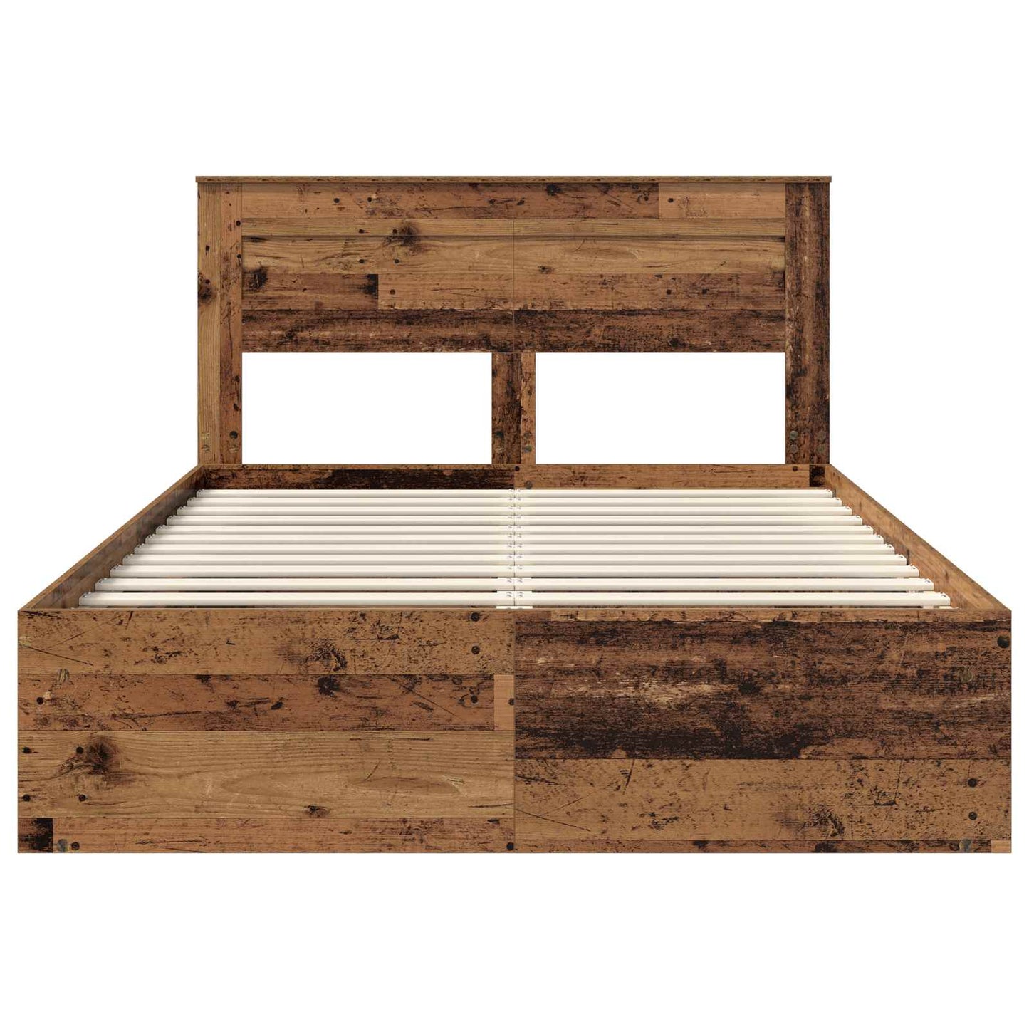 vidaXL Cadre de lit en bois de récupération 140 x 190 cm Pin massif