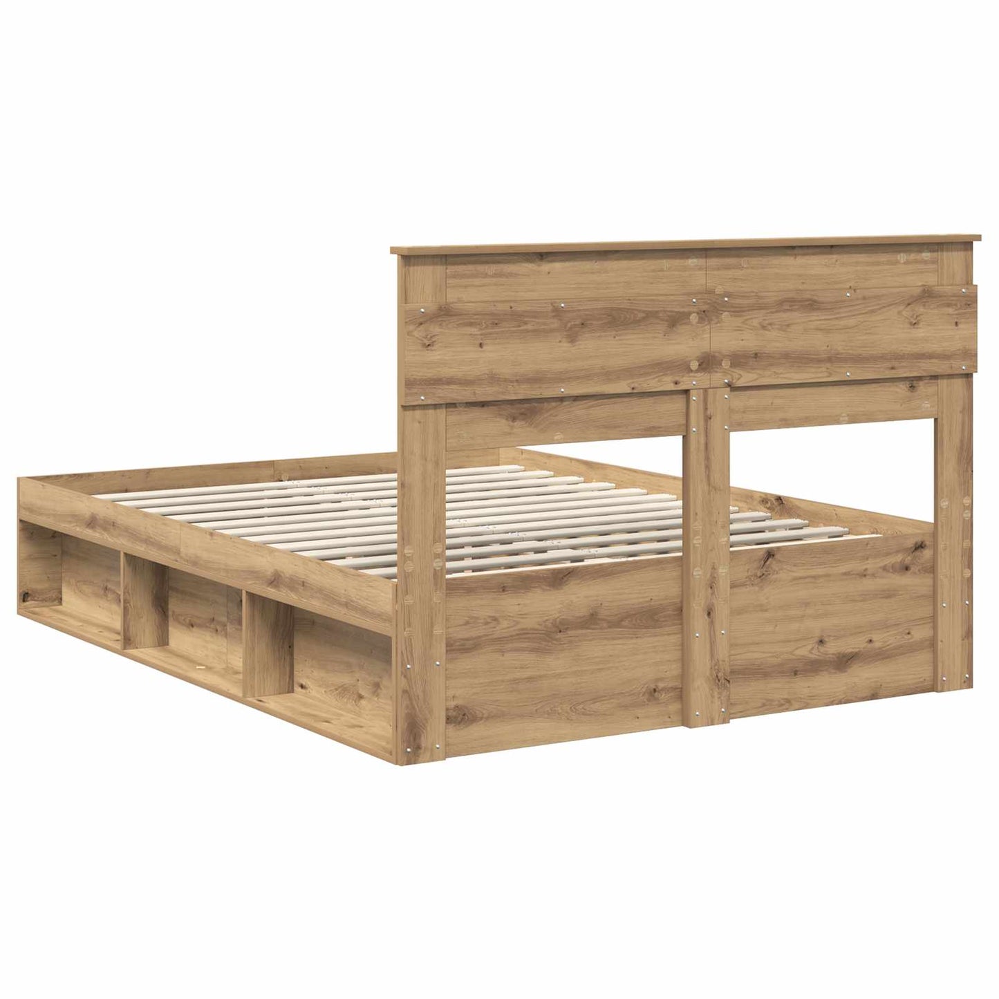 Bettrahmen mit Kopfteil Kunsthandwerk Eiche 140 x 190 cm