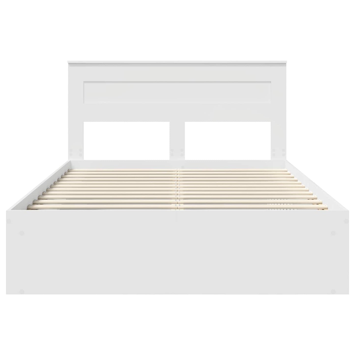 vidaXL Cadre de lit avec tête de lit Blanc 140 x 200 cm Bois de pin massif