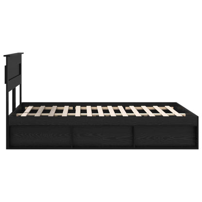 vidaXL Cadre de lit noir 140 x 200 cm Bois de pin massif
