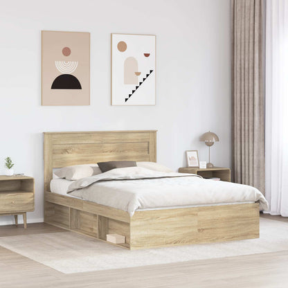 vidaXL Cadre de lit Sonoma 140 x 200 cm Bois de pin massif