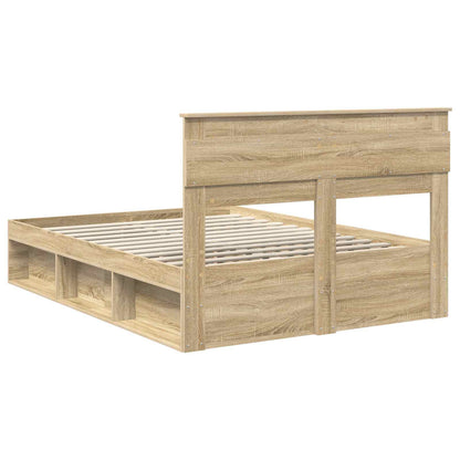 vidaXL Cadre de lit Sonoma 140 x 200 cm Bois de pin massif
