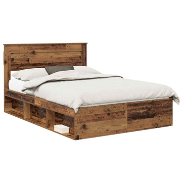 vidaXL Cadre de lit bois de récupération 140 x 200 cm pin massif