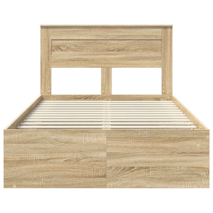 vidaXL Cadre de lit Sonoma 120 x 190 cm Bois de pin massif