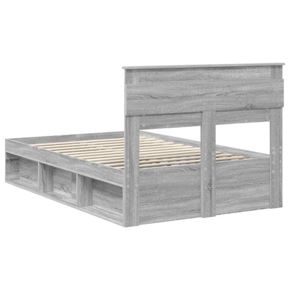 vidaXL Cadre de lit Gris Sonoma 120 x 190 cm Pin Massif