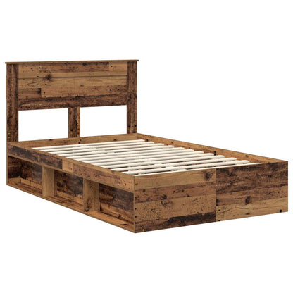 vidaXL Cadre de lit bois de récupération 120 x 200 cm Bois de pin massif
